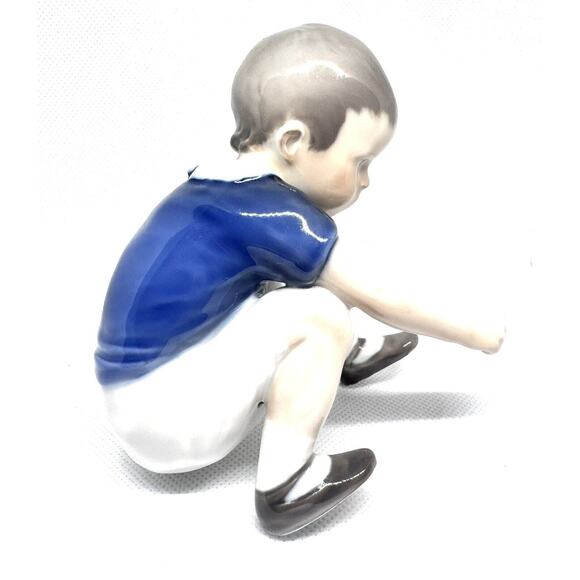 VINTAGE B & G BING AND GRONDAHL DICKIE BOY PORCELAIN FIGURINE NO. 412 VI DENMARK - Picture 8 of 9